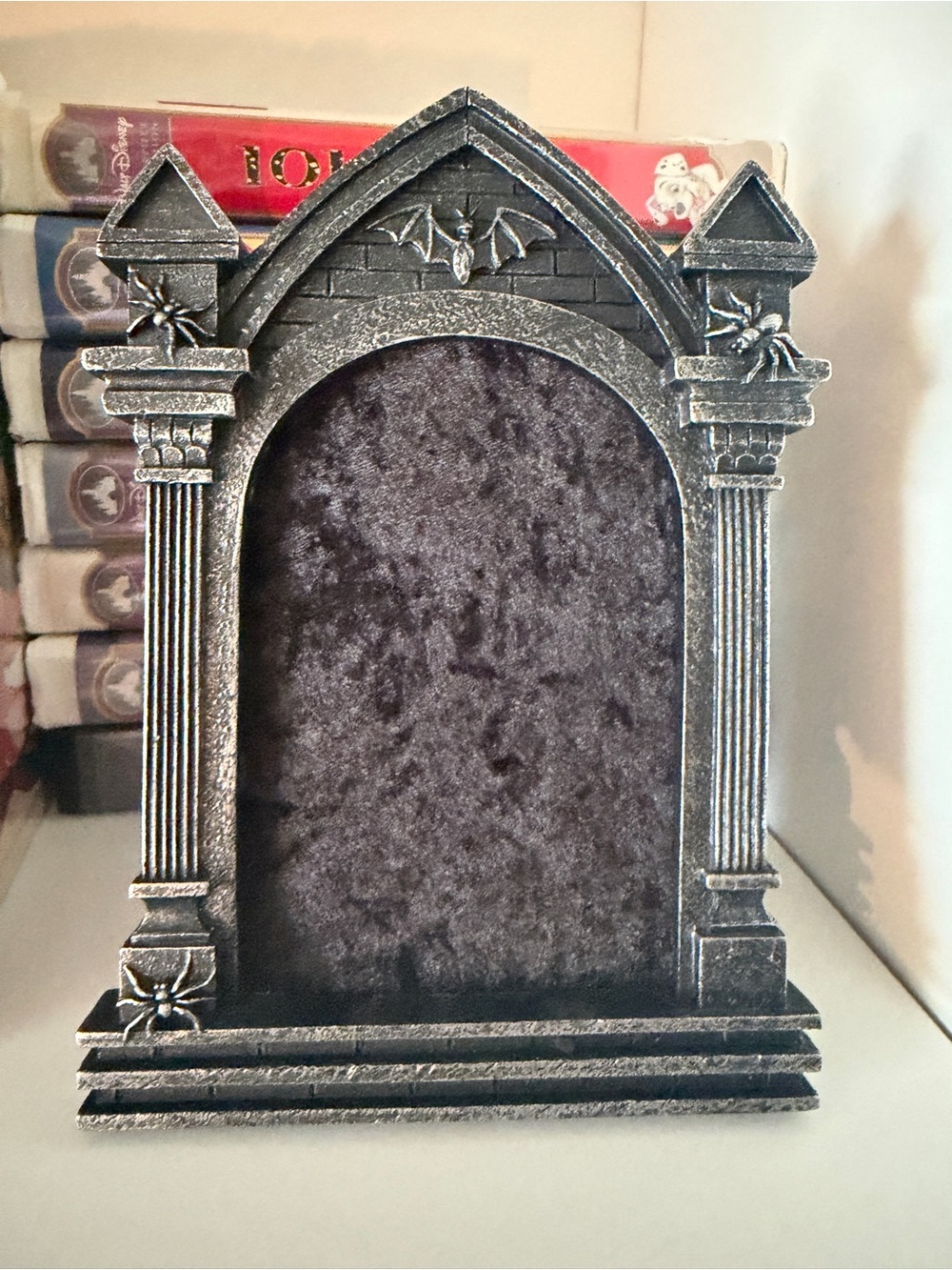 Gothic/Halloween Arch Frame Pin Board- Black/Silver